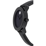 Movado Bold Black Dial Black Leather Strap Watch for Women - 3600483