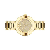 Movado Bold Crystal Gold Dial Gold Steel Strap Watch For Women - 3600492