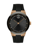 Movado Bold Fusion Black Dial Black Silicone Strap Watch for Men - 3600622