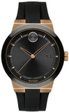 Movado Bold Fusion Black Dial Black Silicone Strap Watch for Men - 3600622