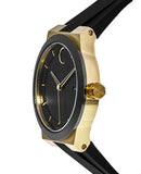 Movado Bold Black Dial Black Rubber Strap Watch for Men - 3600623