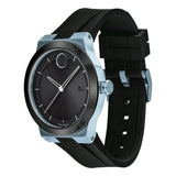 Movado Bold Fusion Black Dial Black Rubber Strap Watch for Men - 3600626