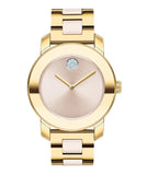 Movado Bold Beige Dial Two Tone Steel Strap Watch For Women - 3600640