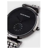 Emporio Armani Gianni T Bar Analog Black Dial Black Steel Strap Watch For Men - AR11299