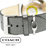 Coach Perry White Dial Grey Leather Strap Watch for Women - 14503155