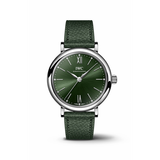 IWC Portofino Automatic Automatic Green Dial Green Leather Strap Watch for Women - IW357412