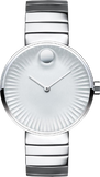 Movado Edge Silver Dial Silver Steel Strap Watch for Women - 3680012