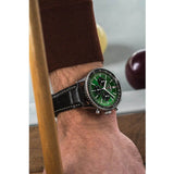 Breitling Navitimer B01 Chronograph 46 Green Dial Black Leather Strap Watch for Men - AB0137241L1P1