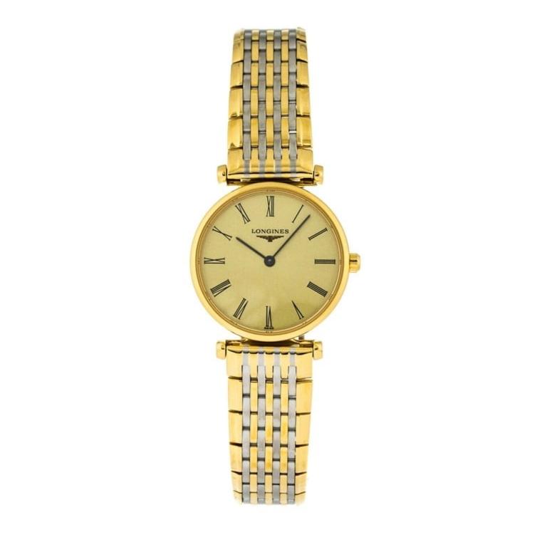 Longines La Grande Classique de Longines Gold Dial Two Tone Steel Strap Watch for Women - L4.209.2.31.7