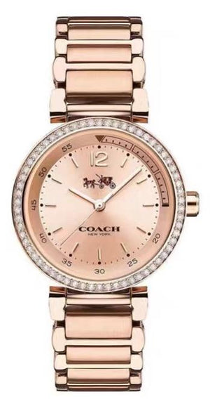 Coach Sports Rose Gold Dial Rose Gold Steel Strap Watch for Women - 14502200