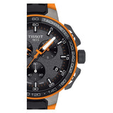 Tissot T Race Cycling Chronograph Black Dial Two Tone Rubber Strap Watch For Men - T111.417.37.441.04