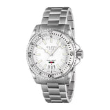 Gucci Dive Quartz White Dial Silver Steel Strap Watch for Men - YA136302