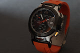 Tissot T Race Chronograph Black Dial Orange Rubber Strap Watch for Women - T048.217.27.057.00