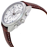 Tissot PR 100 Quartz Chronograph Silver Dial Brown Leather Strap Watch for Men - T101.417.16.031.00