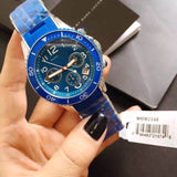 Marc Jacobs Rock Chronograph Blue Dial Blue Silicone Strap Watch for Women - MBM2575