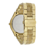 Michael Kors Slim Runway Gold Dial Two Tone Gold Strap Watch for Women - MK4285