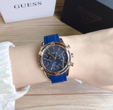 Guess Analog Quartz Blue Dial Blue Rubber Strap Watch For Women - W0562L3