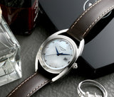 Longines Equestrian Mother of Pearl Dial Brown Leather Strap Watch for Women - L6.136.0.87.2