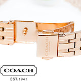 Coach Park Silver Dial Rose Gold Steel Strap Watch for Women - 14503736