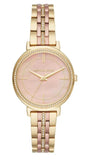 Michael Kors Cinthia Mother of Pearl Rose Gold Dial Two Tone Steel Strap Watch for Women - MK3860