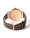 Calvin Klein Even White Dial Brown Leather Strap Watch for Women - K7B236G6