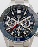 Tag Heuer Carrera Chronograph Blue Dial Silver Steel Strap Watch for Men - CBG2A1Z.BA0658