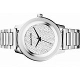 Michael Kors Kinley Diamond Pave Silver Dial Silver Steel Strap Watch for Women - MK5996