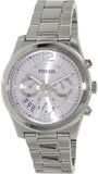 Fossil Boyfriend Multifunction Silver Dial Silver Steel Strap Watch for Women - ES3883