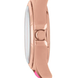 Marc Jacobs Henry Skeleton Pink Dial Pink Leather Strap Watch for Women - MBM1243