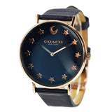 Coach Perry Navy Blue Dial Blue Leather Strap Watch for Women - 14503043