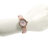 Coach Hayley Mother of Pearl Pink Dial Pink Leather Strap Watch for Women - 14503537