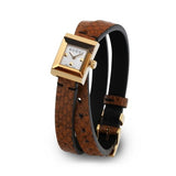 Gucci G Frame White Dial Brown Leather Strap Watch For Women - YA128523