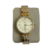 Fossil Jacqueline Gold Dial Gold Steel Strap Watch for Women - ES3547