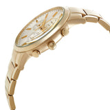 Emporio Armani Renato Chronograph White Dial Gold Steel Strap Watch For Men - AR11332