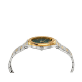 Versace Greca Green Dial Silver Steel Strap Watch for Women - VEVH00720