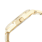 Guess Cosmo Diamonds Gold Dial Gold Steel Strap Watch For Women - GW0033L2