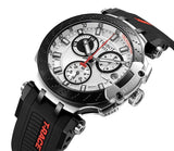 Tissot T Race Chronograph White Dial Black Silicon Strap Watch For Men - T115.417.27.011.00