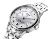 Tissot Chemin Des Tourelles Powermatic 80 Rubies Mother of Pearl Dial Silver Steel Strap Watch For Women - T099.207.11.113.00