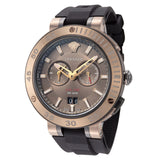 Versace V Extreme Chronograph Brown Tone Dial Black Rubber Strap Watch for Men - VCN030017