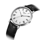 Tissot Everytime Medium White Dial Black Leather Strap Watch For Men - T109.410.16.033.01