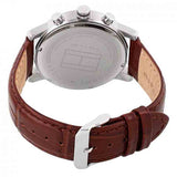 Tommy Hilfiger Kane Chronograph White Dial Brown Leather Strap Watch for Men - 1791400