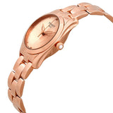 Tissot T Wave Rose Gold Dial Rose Gold Steel Strap Watch For Women - T112.210.33.456.00