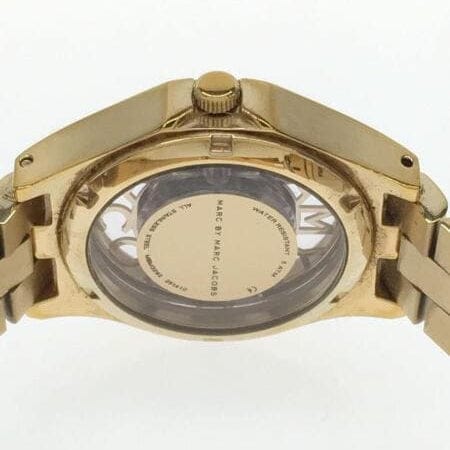 Marc Jacobs Henry Gold Dial Gold Steel Strap Watch for Women - MBM3292
