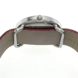 Marc Jacobs Amy Red Dial Burgundy Leather Strap Watch for Women - MBM1162