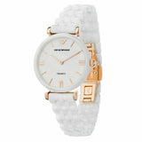 Emporio Armani Ceramica Mother of Pearl Dial White Ceramic Strap Watch For Women - AR1486