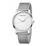 Calvin Klein City Chronograph White Dial Silver Mesh Bracelet Watch for Men - K2G2G126