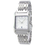 Burberry Nova Check Square White Dial Silver Steel Strap Watch for Women - BU1572