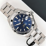 TAG Heuer Aquaracer watch with blue face