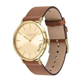 Coach Perry Gold Dial Brown Leather Strap Watch for Women - 14503331