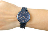 Fossil Jacqueline Blue Dial Blue Steel Strap Watch for Women - ES4094